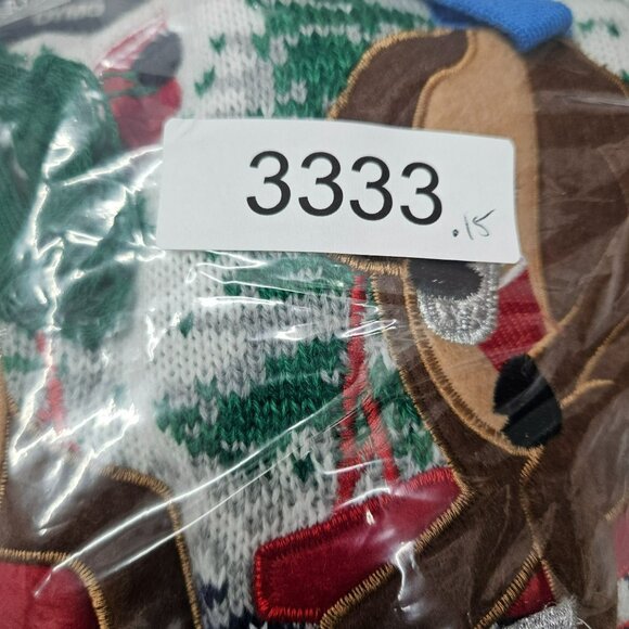 Blizzard Bay Ugly Christmas Sweater Reindeer Drinking beer holder size small - Picture 6 of 6